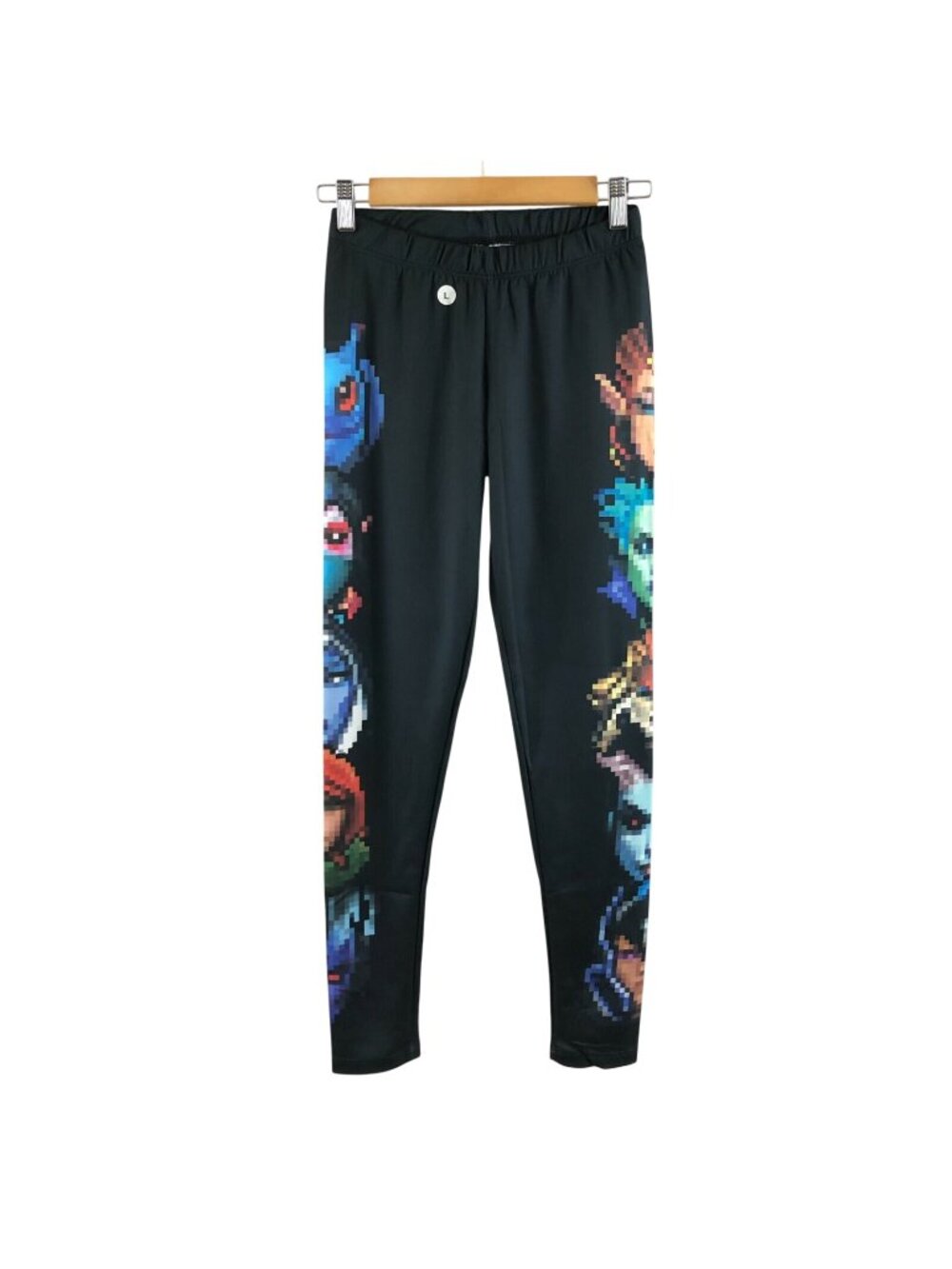 WeLoveFine Dota 2 Womens Leggings Hero Pixel Totem Black Size L